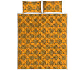 Halloween Spider Web Pattern Print Quilt Bed Set