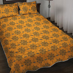 Halloween Spider Web Pattern Print Quilt Bed Set