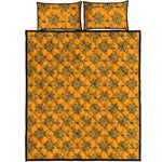 Halloween Spider Web Pattern Print Quilt Bed Set