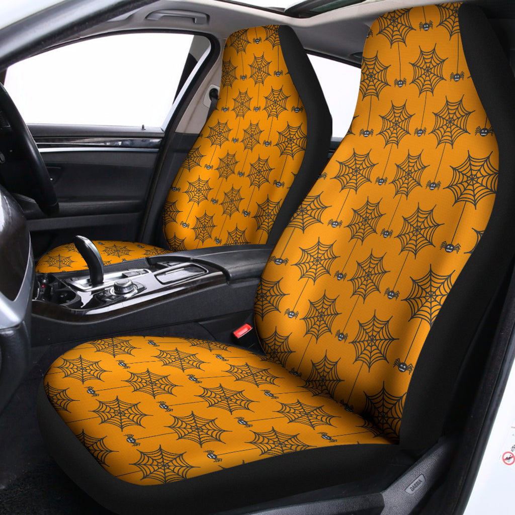 Halloween Spider Web Pattern Print Universal Fit Car Seat Covers