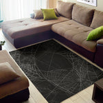 Halloween Spider Web Print Area Rug