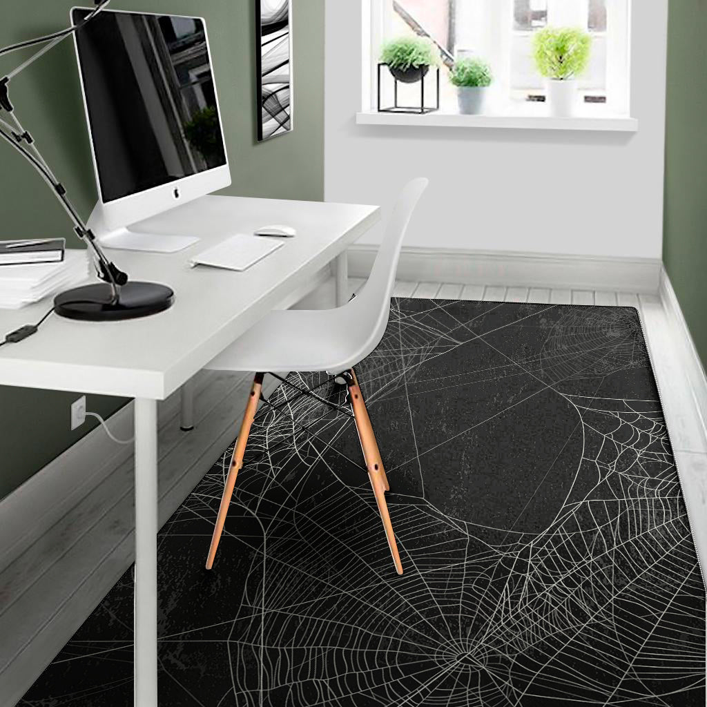Halloween Spider Web Print Area Rug