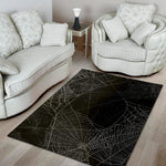 Halloween Spider Web Print Area Rug