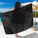 Halloween Spider Web Print Beach Sarong Wrap