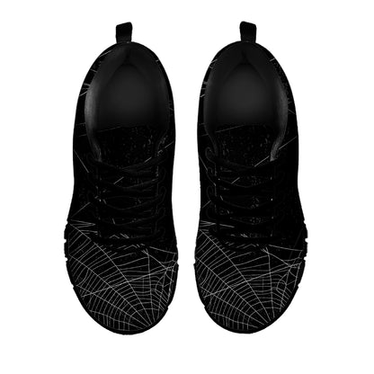 Halloween Spider Web Print Black Sneakers