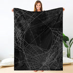 Halloween Spider Web Print Blanket