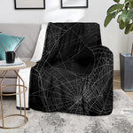Halloween Spider Web Print Blanket