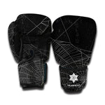 Halloween Spider Web Print Boxing Gloves