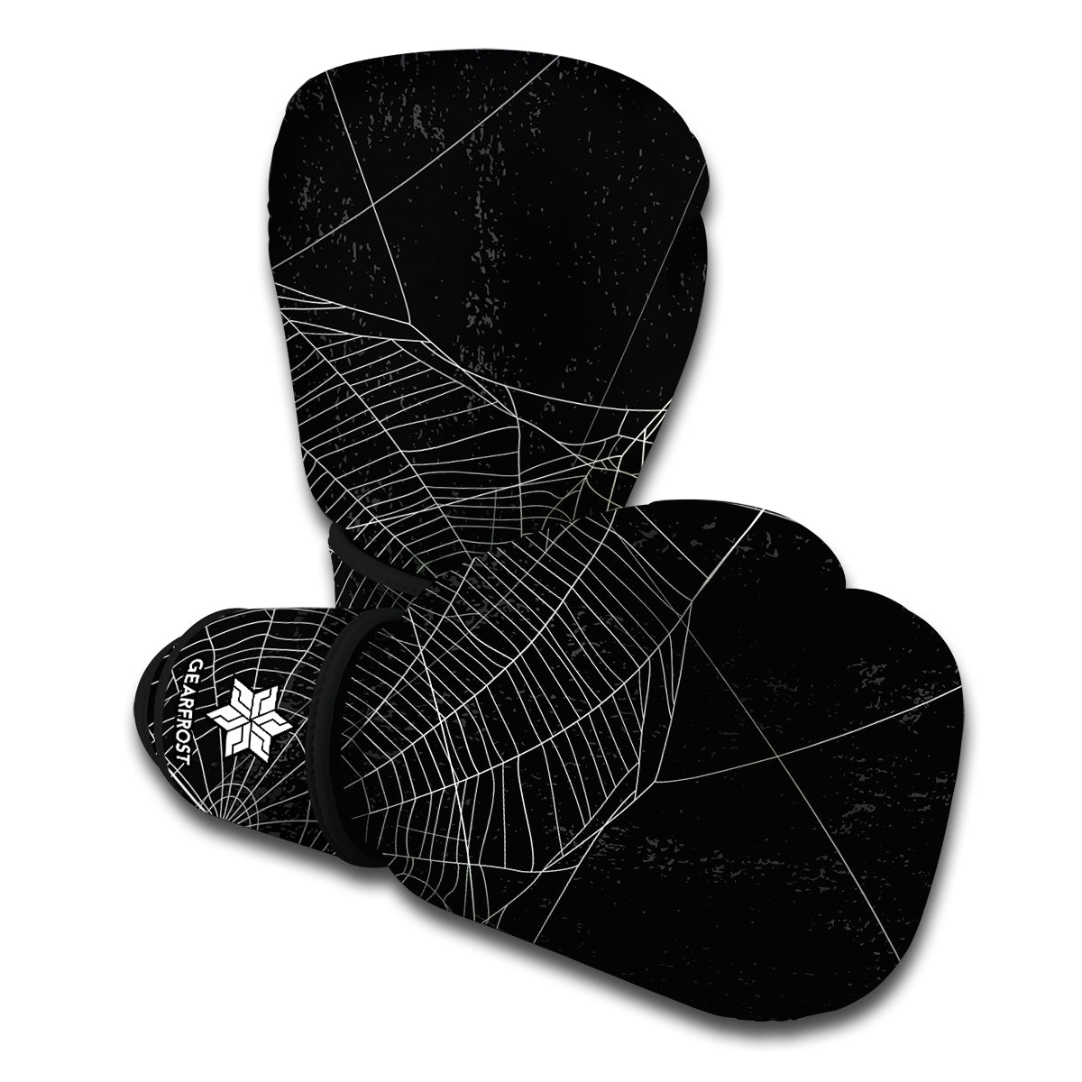 Halloween Spider Web Print Boxing Gloves