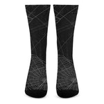 Halloween Spider Web Print Crew Socks