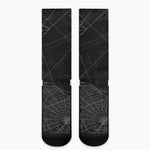 Halloween Spider Web Print Crew Socks