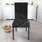 Halloween Spider Web Print Dining Chair Slipcover