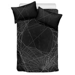 Halloween Spider Web Print Duvet Cover Bedding Set