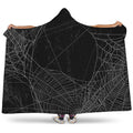 Halloween Spider Web Print Hooded Blanket