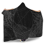 Halloween Spider Web Print Hooded Blanket