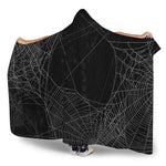 Halloween Spider Web Print Hooded Blanket
