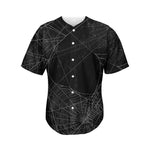 Halloween Spider Web Print Men's Baseball Jersey