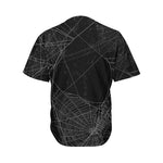 Halloween Spider Web Print Men's Baseball Jersey