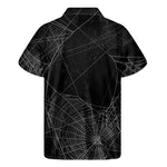 Halloween Spider Web Print Men's Short Sleeve Shirt