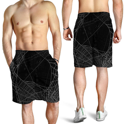 Halloween Spider Web Print Men's Shorts