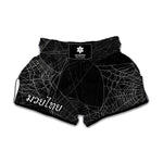 Halloween Spider Web Print Muay Thai Boxing Shorts