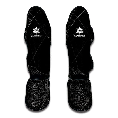 Halloween Spider Web Print Muay Thai Shin Guard