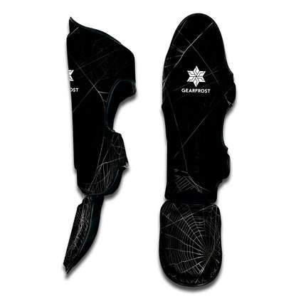 Halloween Spider Web Print Muay Thai Shin Guard