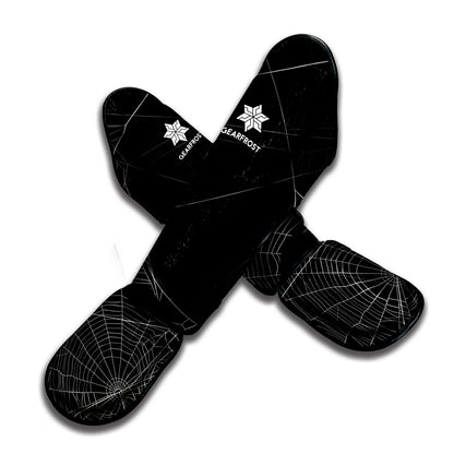 Halloween Spider Web Print Muay Thai Shin Guard