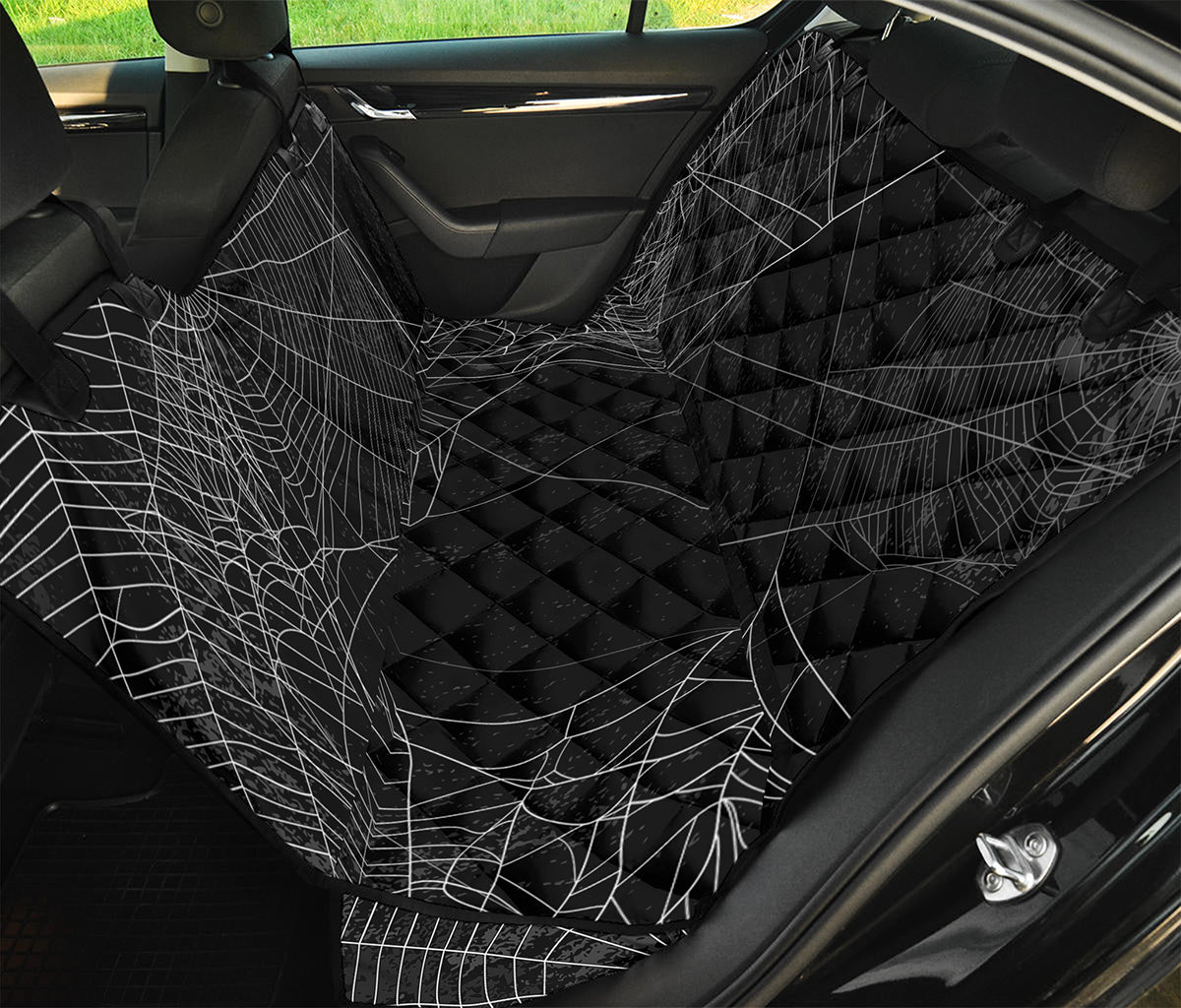 Halloween Spider Web Print Pet Car Back Seat Cover