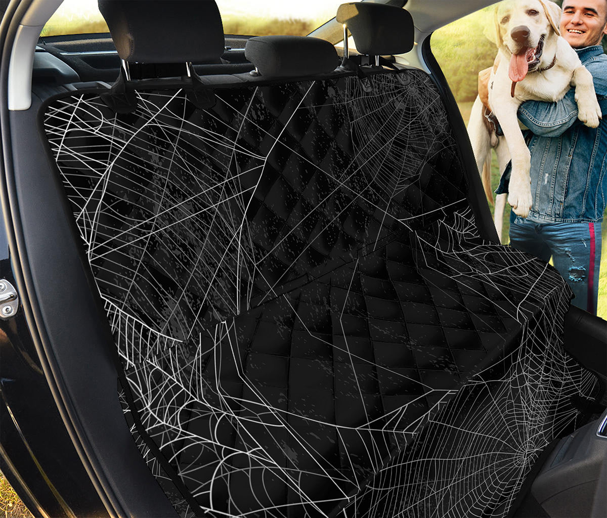 Halloween Spider Web Print Pet Car Back Seat Cover