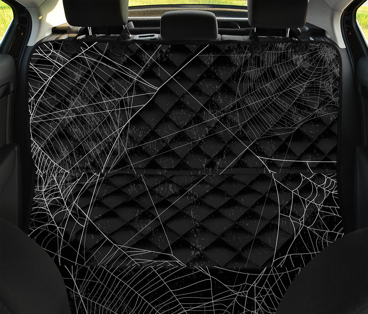 Halloween Spider Web Print Pet Car Back Seat Cover