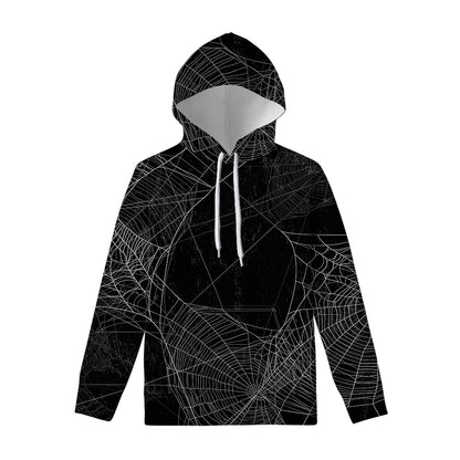 Halloween Spider Web Print Pullover Hoodie
