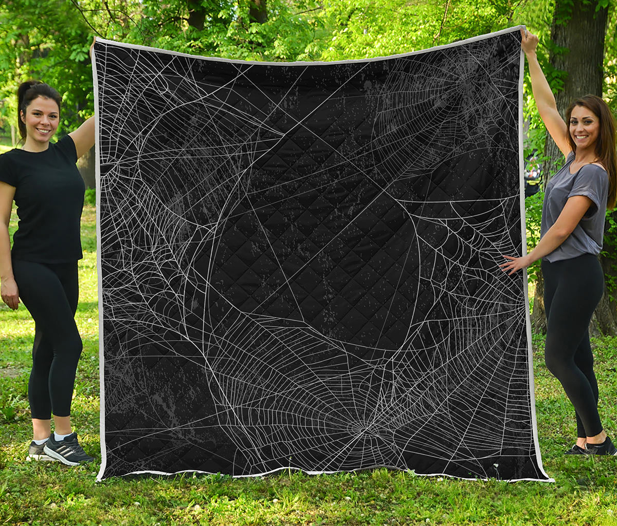 Halloween Spider Web Print Quilt
