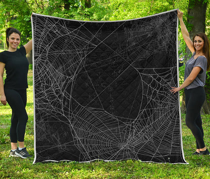 Halloween Spider Web Print Quilt