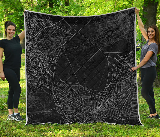 Halloween Spider Web Print Quilt