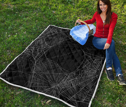 Halloween Spider Web Print Quilt