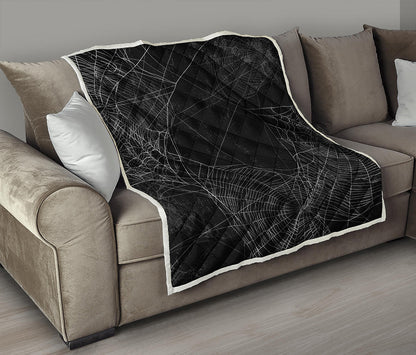Halloween Spider Web Print Quilt