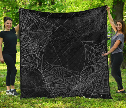 Halloween Spider Web Print Quilt