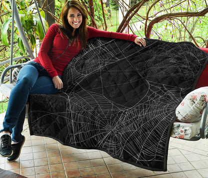 Halloween Spider Web Print Quilt