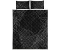 Halloween Spider Web Print Quilt Bed Set