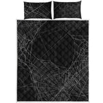 Halloween Spider Web Print Quilt Bed Set
