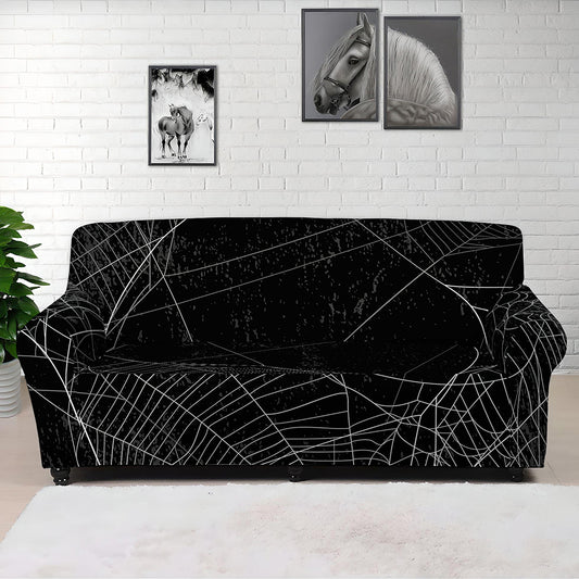 Halloween Spider Web Print Sofa Cover