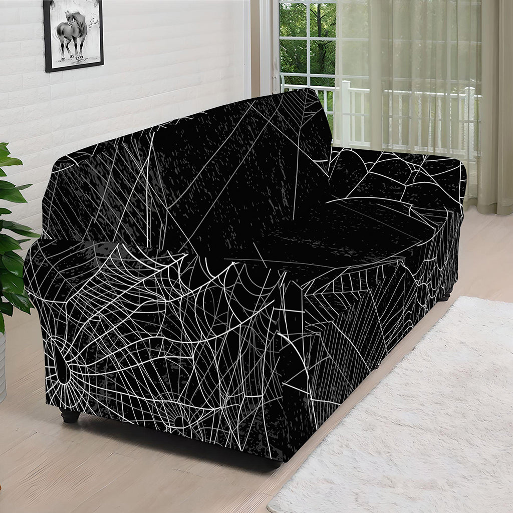Halloween Spider Web Print Sofa Cover