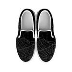 Halloween Spider Web Print White Slip On Shoes