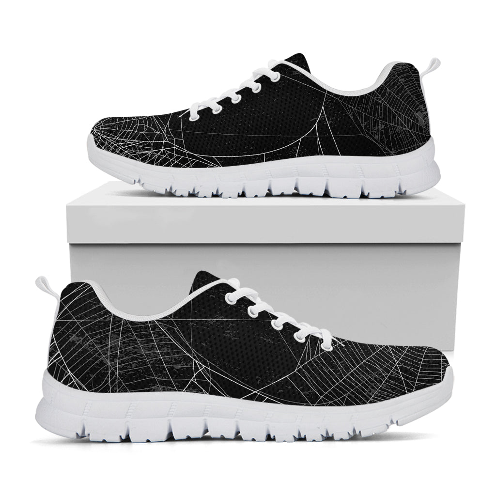 Halloween Spider Web Print White Sneakers