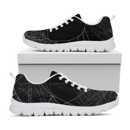 Halloween Spider Web Print White Sneakers
