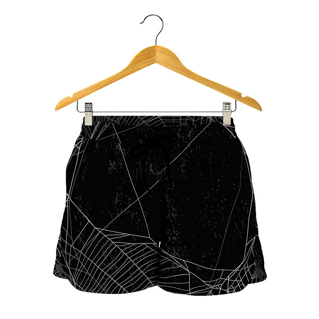 Halloween Spider Web Print Women's Shorts