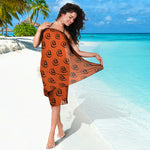 Halloween Spiral Pattern Print Beach Sarong Wrap