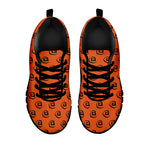 Halloween Spiral Pattern Print Black Sneakers
