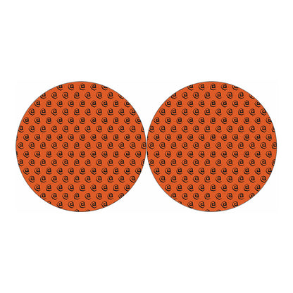 Halloween Spiral Pattern Print Car Coasters